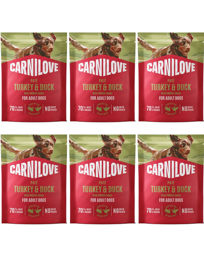 CARNILOVE Dog Pouch Turkey and Duck 6x300g karma mokra indyk i kaczka dla dorosłych psów