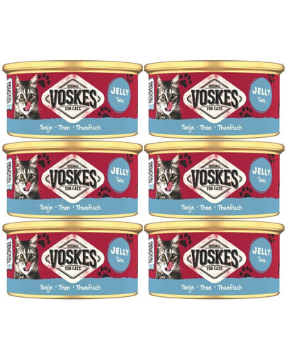 VOSKES Jelly Tuna 6x85 g 100% tuńczyk w galaretce, karma uzupełniająca dla kota