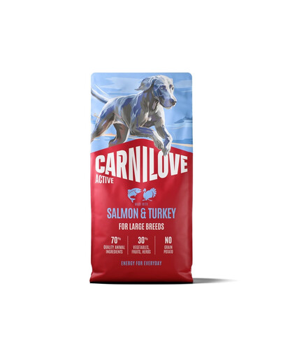 CARNILOVE Active Dog Salmon & Turkey Adult Large Breeds 12 kg łosoś i indyk, dla dorosłych psów dużych ras