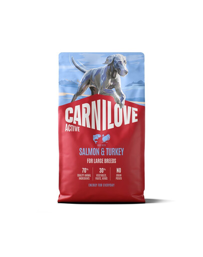 CARNILOVE Active Dog Salmon & Turkey Adult Large Breeds 4 kg łosoś i indyk, dla dorosłych psów dużych ras