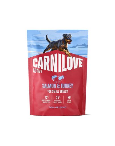 CARNILOVE Active Dog Salmon & Turkey Adult Small Breeds 1,5 kg łosoś i indyk, dla dorosłych psów małych ras
