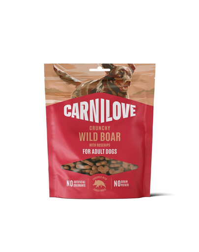 CARNILOVE Dog Crunchy Snack Wild Boar 200g chrupiące przysmaki z dzikiem dla dorosłych psów