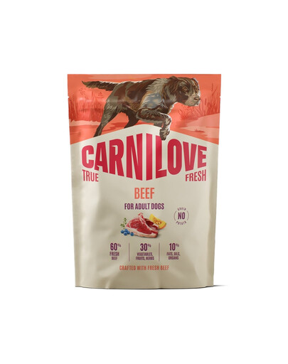 CARNILOVE True Fresh Dog Beef Adult 1,5 kg sucha karma ze świeżą wołowiną dla dorosłych psów