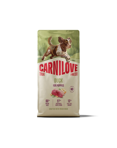 CARNILOVE True Fresh Dog Duck Puppies 12 kg sucha karma ze świeżą kaczką dla szczeniąt