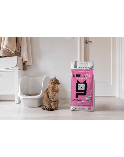 BAZYL Ag+ Compact 10L żwirek bentonitowy z jonami srebra bezzapachowy