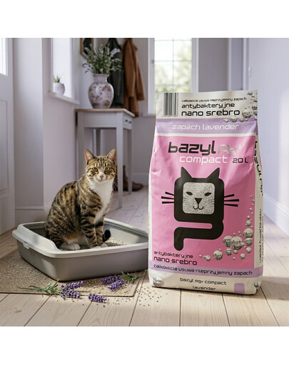 BAZYL Ag+ Compact Lavender 20 l żwirek dla kota