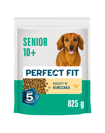PERFECT FIT Senior Bogaty w Kurczaka 825 g karma sucha dla starszych psów małych psów