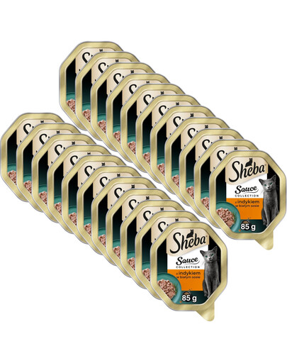 SHEBA Sauce Collection z indykiem w białym sosie 22x85 g mokra karma dla kotów