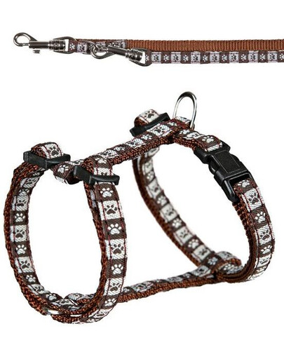 Trixie petnešos su pavadėliu šuniukams 23-34 cm / 8 mm rudos