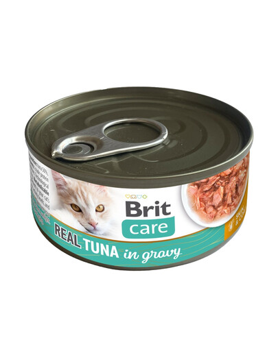 BRIT Care Cat Real Tuna in Gravy 80 g filety z tuńczyka w bulionie, mokra karma dla kotów