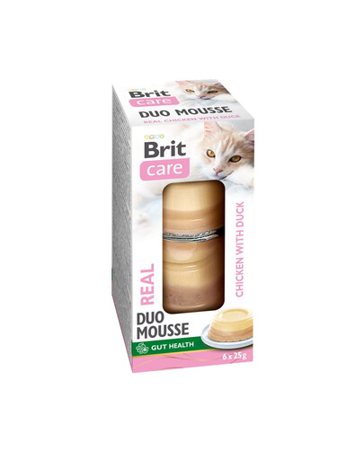 BRIT Care Cat Double Layer Mousse Real Chicken with Duck 6x25 g mus z kurczakiem i kaczką dla kotów