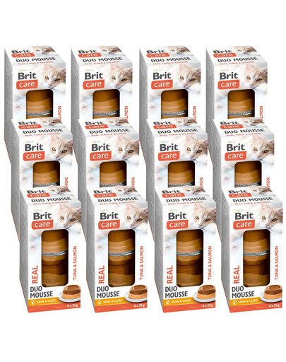 BRIT Care Cat Double Layer Mousse Real Tuna with Salmon 27x25 g mus z tuńczykiem i łososiem dla kotów