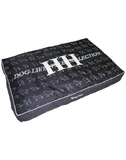 Happy House Print pagalvė (S) juoda