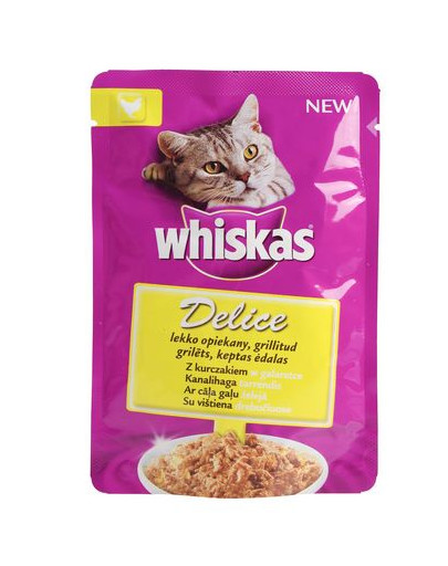 WHISKAS Delice grilované kuřecí maso v želé 0.085 kg