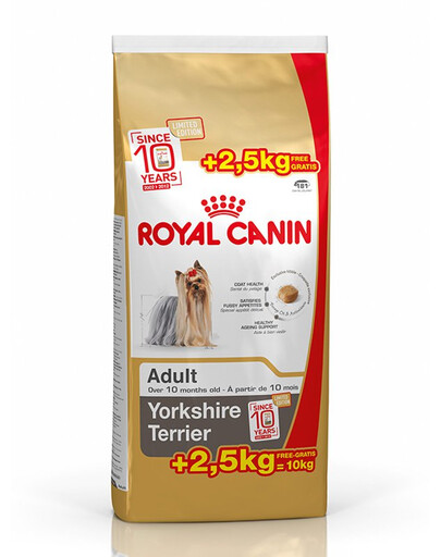 Royal Canin Yorkshire Terrier Adult 7,5 kg + 2,5 kg nemokamai