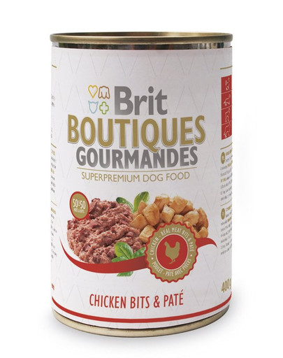 BRIT Boutiques Gourmandes Konzerva pro psy 400g Chicken Bits&Pate