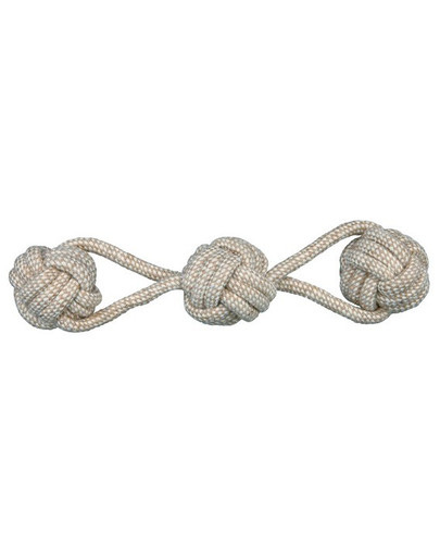 Trixie virvė su 3-ijais kamuoliukais Denta Fun 8 cm / 37 cm