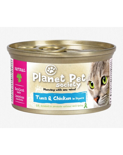 Planet Pet Society Tuńczyk i kurczak w warstwach 85 g