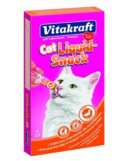 VITAKRAFT Cat Liquid Snack 6ks kachna