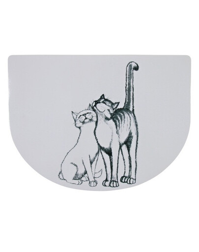 Trixie padėkliukas po dubenėliu Pussy Cat 40 X 30 cm pusiau apvalus