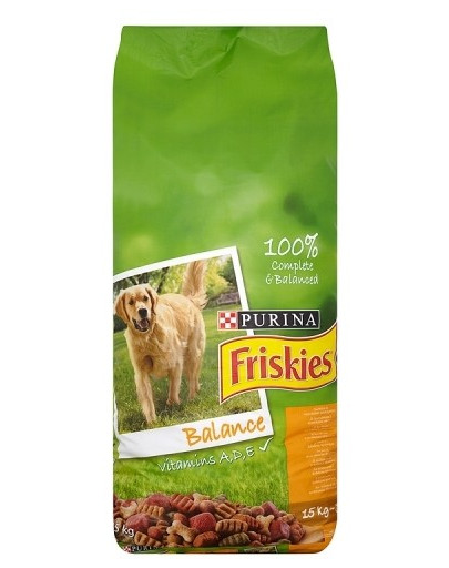 FRISKIES Balance kanaliha ja köögiviljadega 15 kg
