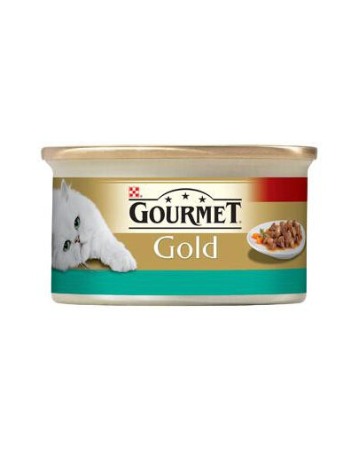 GOURMET Gold losos a kuřecí v omáčce 85 g