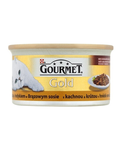 GOURMET Gold antis ir kalakutiena rudame padaže 85 g