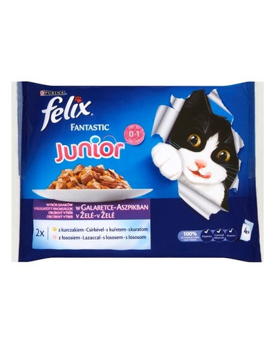 FELIX Fantastic s kuřetem a lososem v želé
