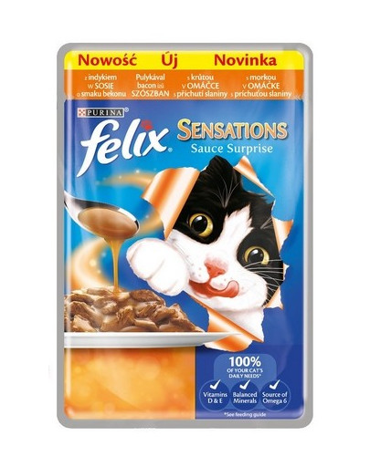 FELIX Sensations Sauce Surprise konservai su kalakutiena bekono skonio padaže 100 g