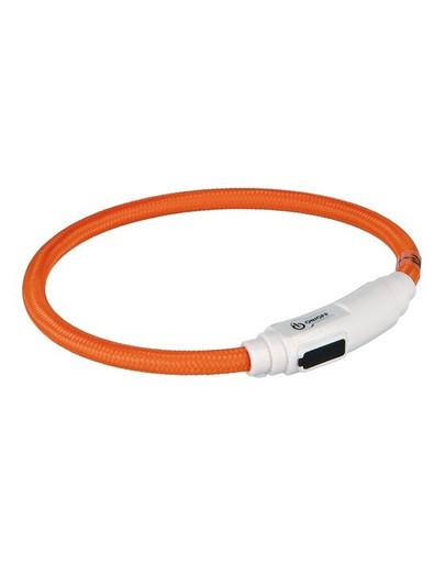 Trixie šviečiantis antkaklis su USB katėms 35 cm oranžinis