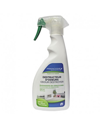 FRANCODEX Spray Neutralizujący Brzydki Zapach W Otoczeniu Psa, Kota 500 ml