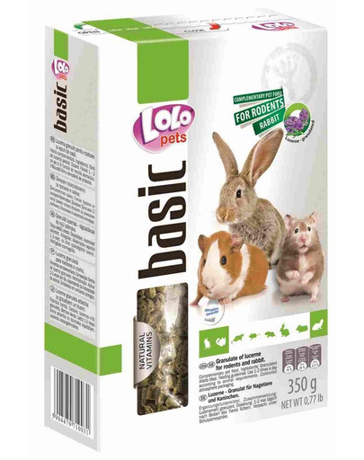 Lolo Pets liucernos granulės graužikams 350 g
