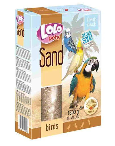 Lolo Pets smėlis paukščiams su smulkintomis kriauklėmis 1.5 kg
