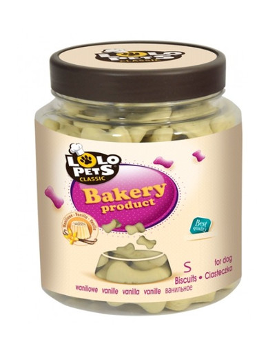 Lolo Pets sausainiai šunims vaniliniai kauliukai S 210 g