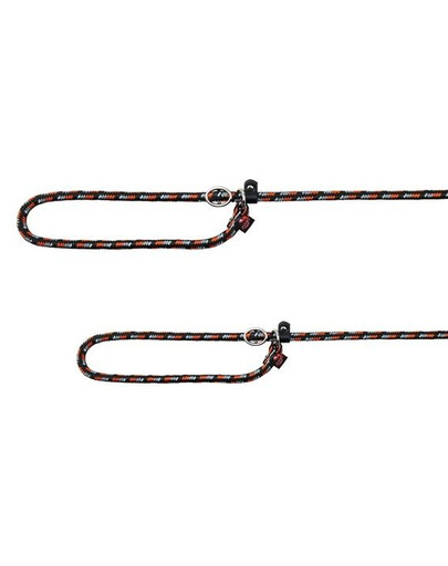 Trixie smaugiantis pavadėlis Mountain Rope, S-M 1.7 m /8 mm, juodas-oranžinis