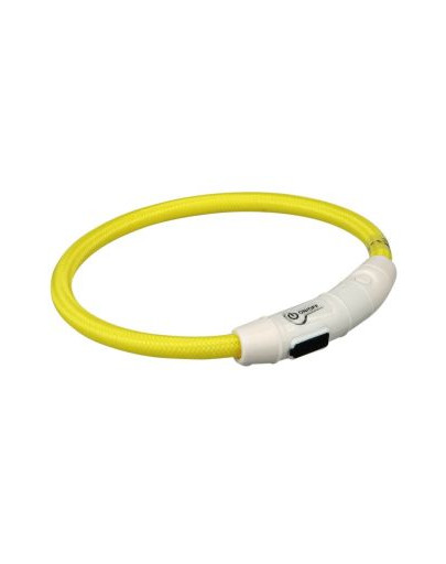 Trixie valgustatud kaelarihm USB-ga, L-XL 65 cm / 7 mm, kollane