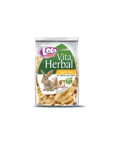 Lolo Pets Banana Chips bananiniai traškučiai graužikams 150 g