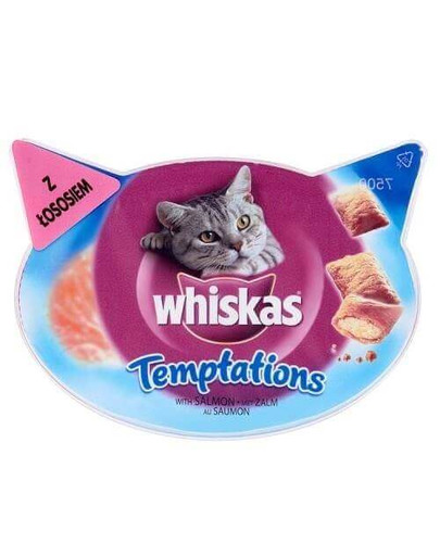 WHISKAS Temptations su lašiša 60 g
