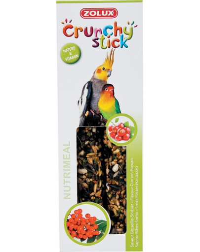 Zolux Crunchy Stick maisitõlvikud suurtele papagoidele sõstarde ja roosiõitega 115 g