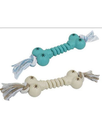 Lolo Pets guminis kaulas ant virvės 15 x 6 cm
