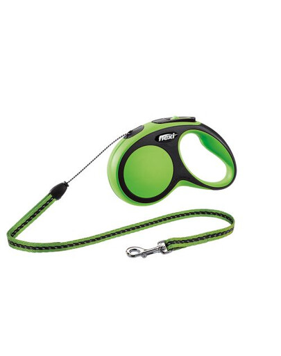 Flexi New Comfort M automatinis virvinis pavadėlis 5 m žalias