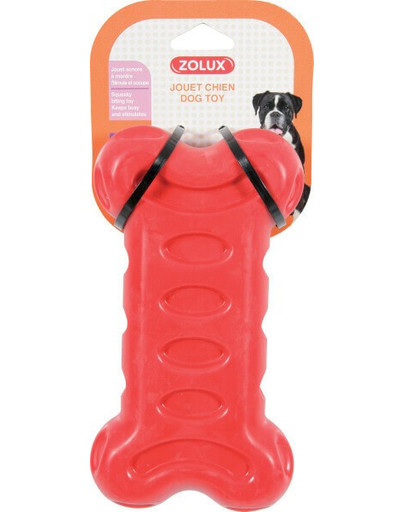 Zolux žaisliukas TPR Bubble kaulas 19 cm raudonas