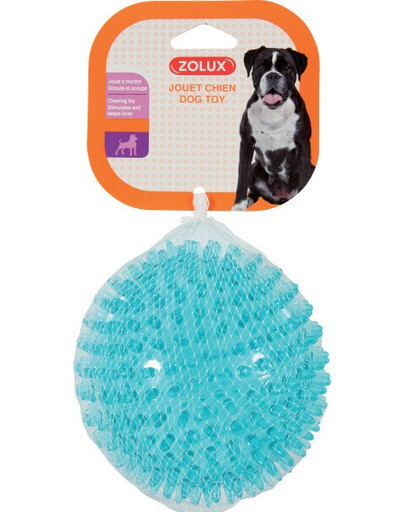 Zolux žaisliukas TPR Pop kamuoliukas su dygliukais 13 cm turkio spalvos