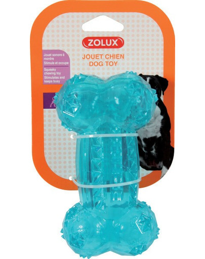 Zolux žaisliukas TPR Pop kaulas 14 cm turkio spalvos