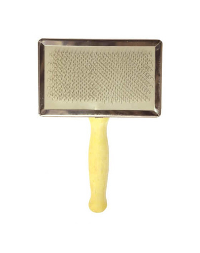 Lolo Pets vienpusis šepetys su medine rankena 20 x 12 cm