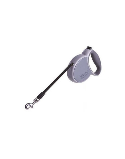 Lolo Pets automatinis juostinis pavadėlis M 4 m, iki 30 kg, pilkas