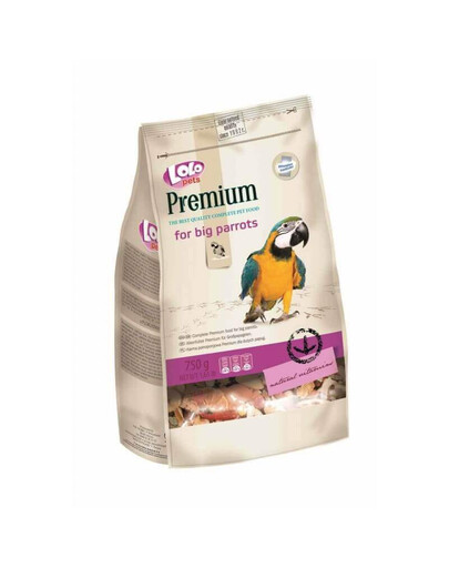 Lolo Pets Premium lesalas didelėms papūgoms 0,75 kg