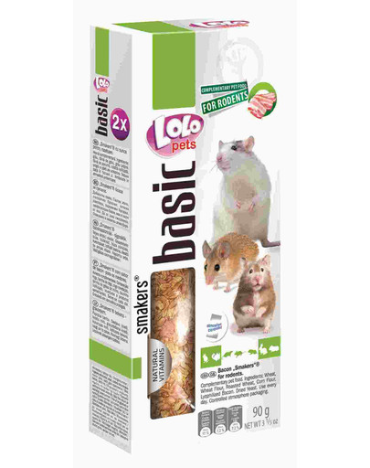 Lolo Pets Smakers su bekonu graužikams 90 g