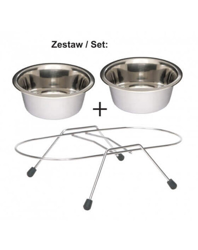 Lolo Pets dubenėliai su stovu 1,8 l chromuoti