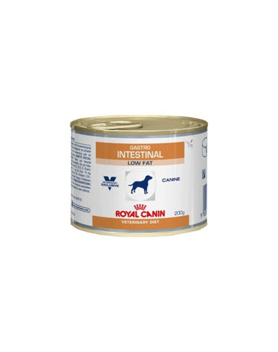 ROYAL CANIN Veterinary Gastrointestinal Madala rasvasisaldusega pasteet seedetrakti häiretega koertele 200 g dieetiline koeratoit